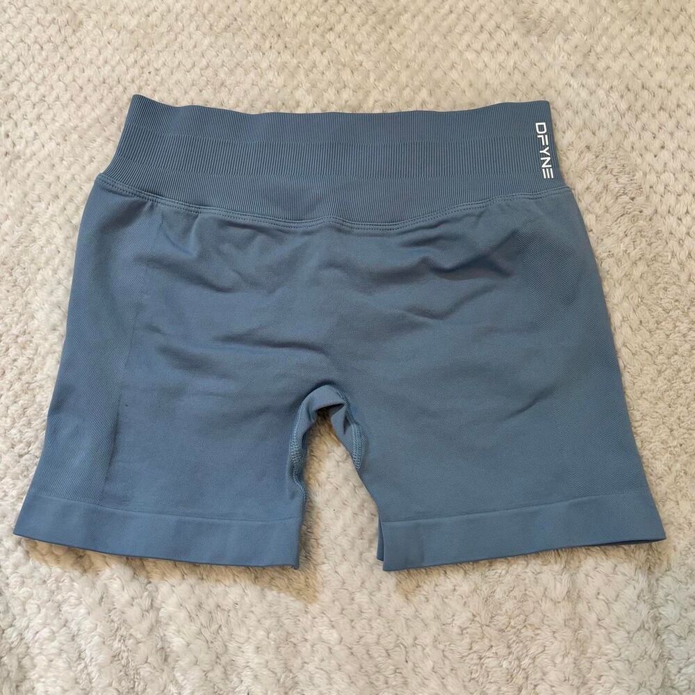 Dfyne Women's Blue and Grey Shorts